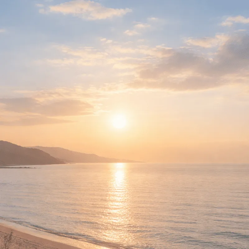 家族と過ごす春の夕暮れ